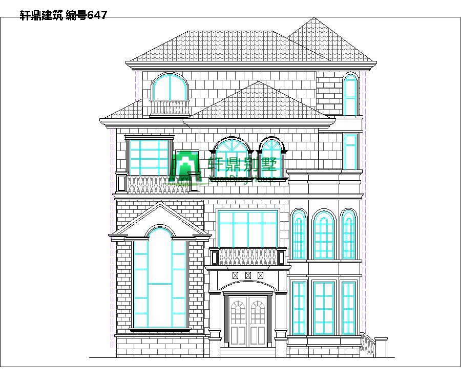 歐式三層半自建別墅設(shè)計(jì)圖1.jpg