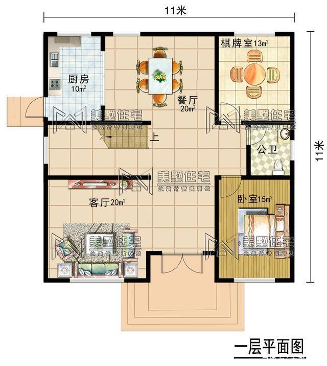 今天就給大家分享一套自建房3層戶型占地只需11米X11米，符合很多地區(qū)農(nóng)村宅基地標(biāo)準(zhǔn)!