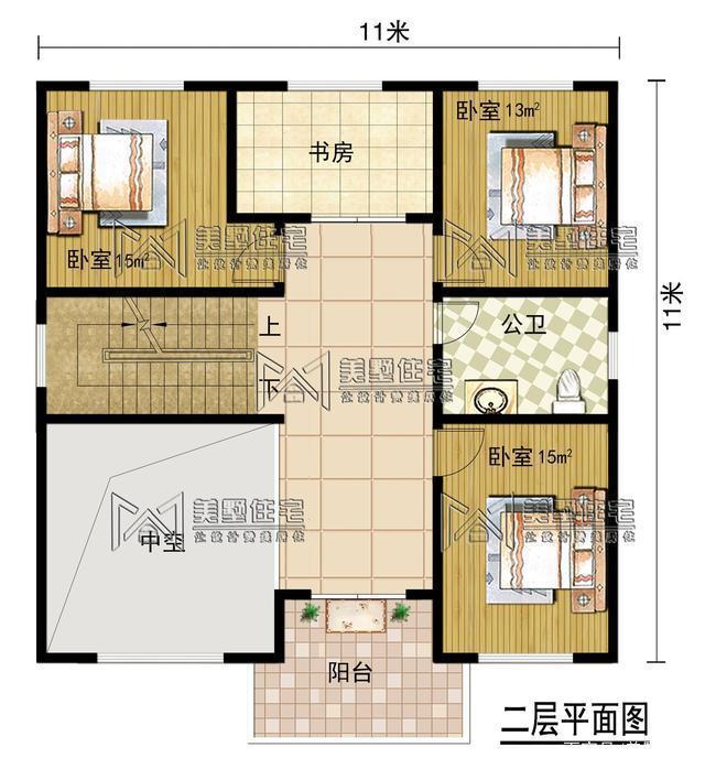 今天就給大家分享一套自建房3層戶型占地只需11米X11米，符合很多地區(qū)農(nóng)村宅基地標(biāo)準(zhǔn)!