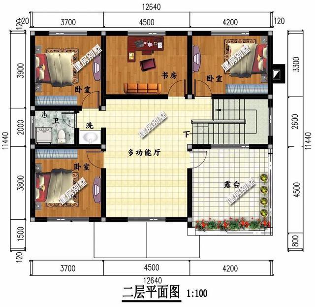 兩棟別墅外觀設(shè)計(jì)都非常漂亮，布局也是極盡合理，造價(jià)20多萬，建一棟這樣的別墅在老家，真的很有面子。