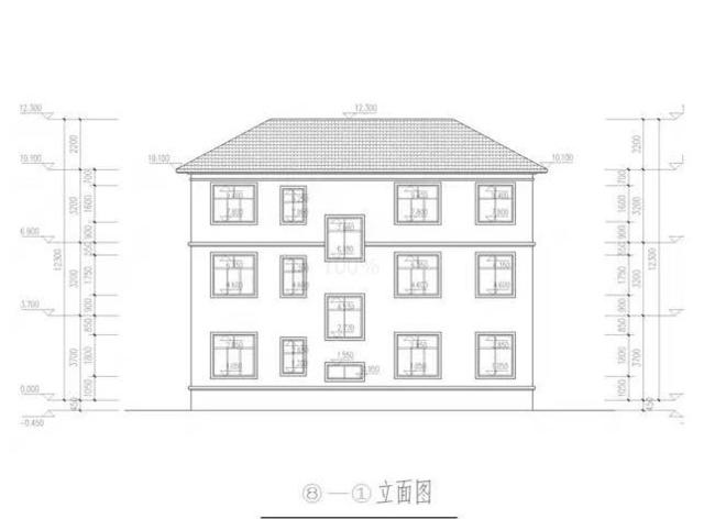 推薦一款三層的自建房，四開間的結(jié)構(gòu)這樣的設(shè)計方案，帶立面效果圖，看起來更加的直觀!