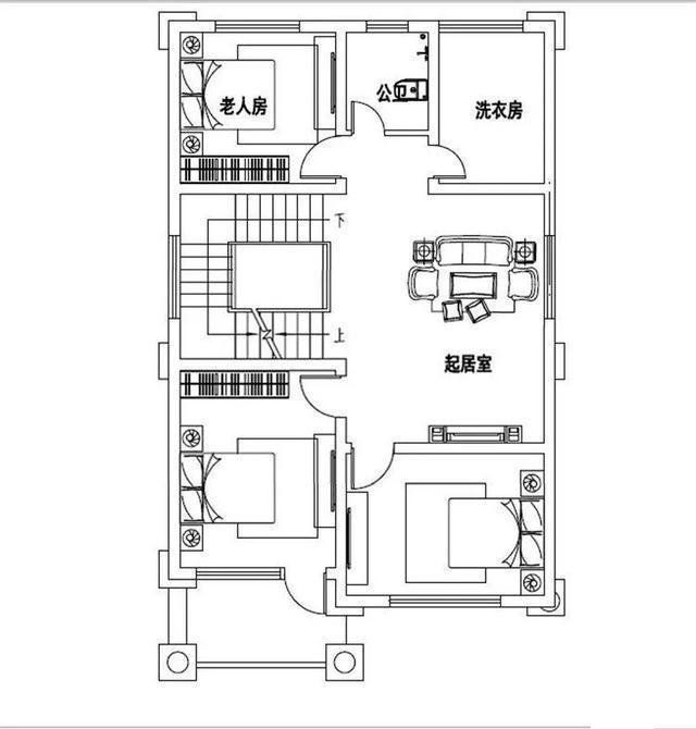 宅基地面積有限，但家庭人口眾多。如果你想要更多的房間，最好建三層,這款別墅推薦給您！