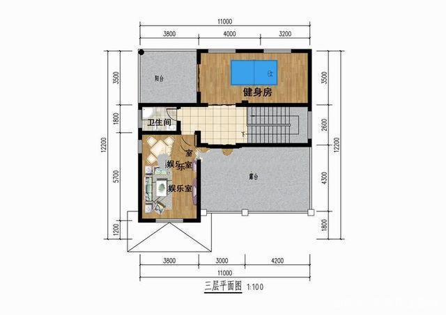 新農(nóng)村二層半別墅設(shè)計圖，占地面積140平左右，采用的是磚混的結(jié)構(gòu)形式,外觀時尚漂亮!