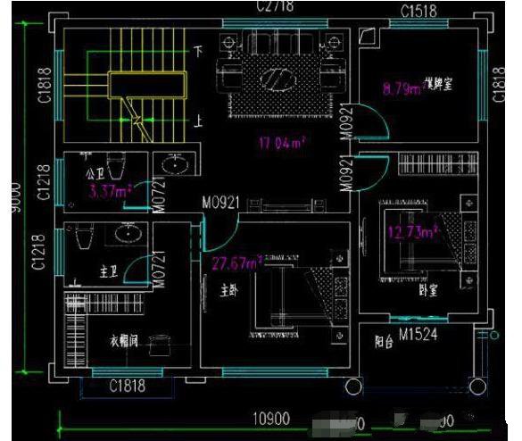 這兩款方案均為11米×9米的戶(hù)型，其建筑占地雖然只有1000平米，但是充分證明了小戶(hù)型有大價(jià)值的理論不是空穴來(lái)風(fēng)!