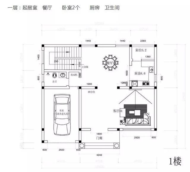 這款別墅根據(jù)農(nóng)村居住習慣設有堂屋神位，將品質(zhì)生活與傳統(tǒng)習俗相結(jié)合，適合廣大地區(qū)建造。