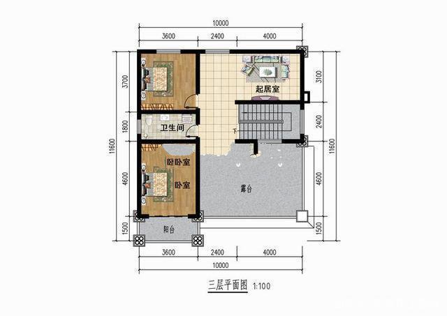 別墅采用的是磚混的結(jié)構(gòu)形式，是一款10米*11.6米的三層小別墅,寬大的落地窗設(shè)計(jì)，加上窗面的弧形設(shè)計(jì)，絕對可以吸引眾多眼球!