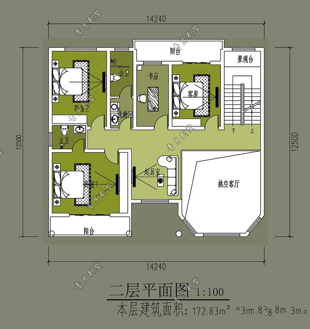 本戶型設(shè)計(jì)漂亮大方，層次分明，不拘一格，外觀大氣上檔次，誰入住誰知道，你值得擁有!