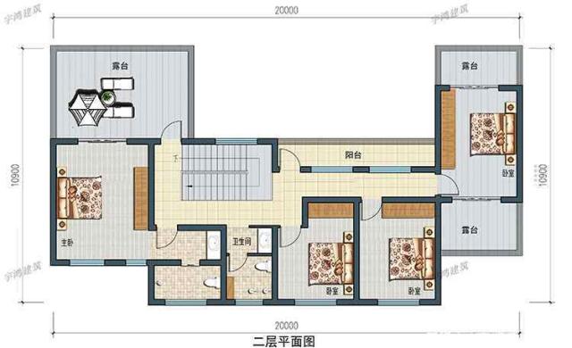 今天就推薦這套非常大氣實用的二層農(nóng)村別墅戶型，建造它，不僅有面子，還能讓你更加輝煌騰達。