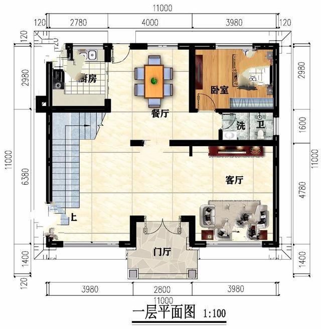 兩棟建筑尺寸相同的別墅，1111米，從各個(gè)角度看都是簡(jiǎn)歐洲風(fēng)格。有時(shí)候宅基地很大，但我不想建太大的別墅。主要原因是房子越大，成本越高!