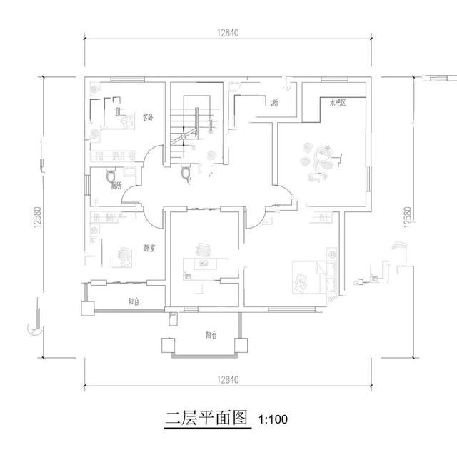 　圖紙推薦：12.8mx12.2m三層新中式圖紙，2020經(jīng)典之作，喜歡來欣賞吧！