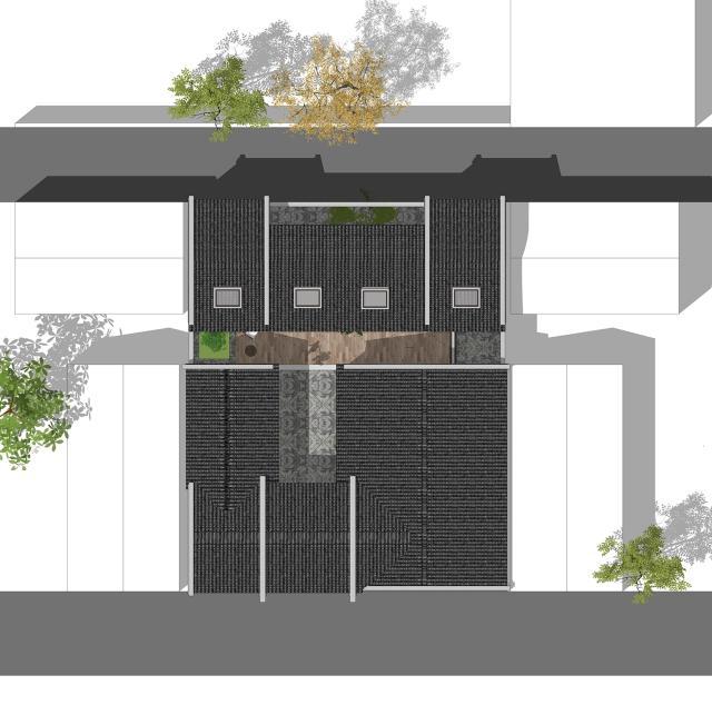 　別墅設(shè)計(jì)：一層緊湊型四合院，面積利用率高，適合在農(nóng)村地區(qū)修建。