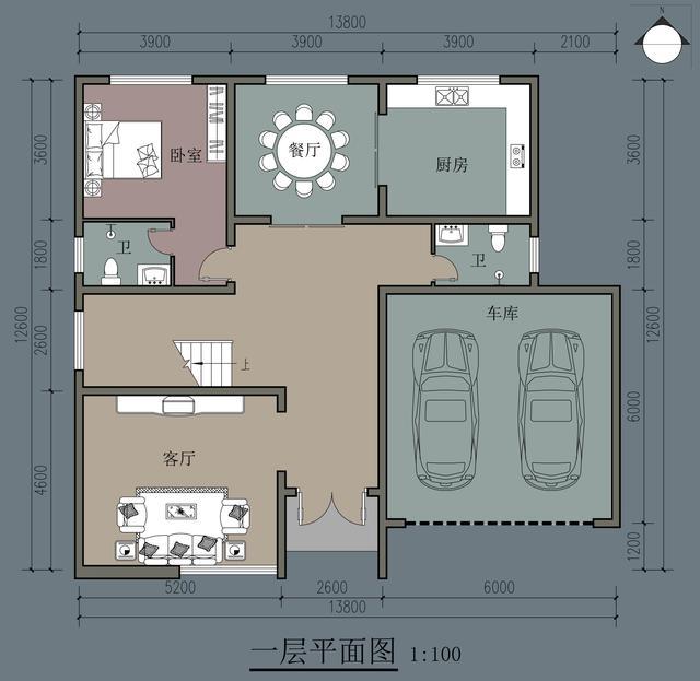 農(nóng)村自建別墅，五房一廳兩層，13.8米寬，雙車庫(kù)，醒來時(shí)會(huì)在夢(mèng)中開懷大笑。