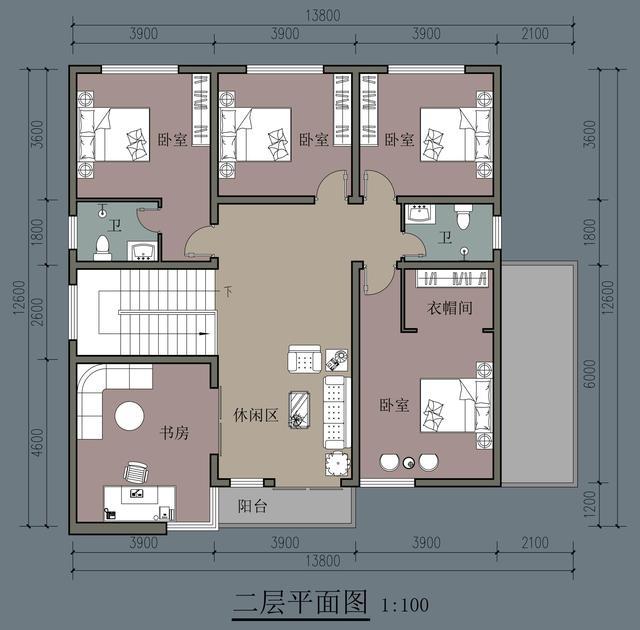 農(nóng)村自建別墅，五房一廳兩層，13.8米寬，雙車庫(kù)，醒來時(shí)會(huì)在夢(mèng)中開懷大笑。