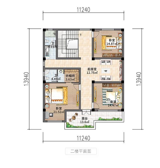 平頂新中式住在，農(nóng)村最靚的二層別墅！