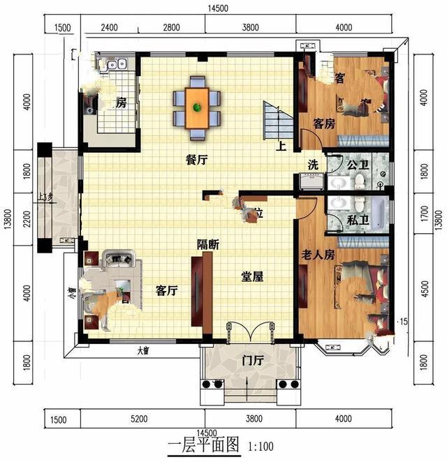 兩棟14.5米寬的四層別墅