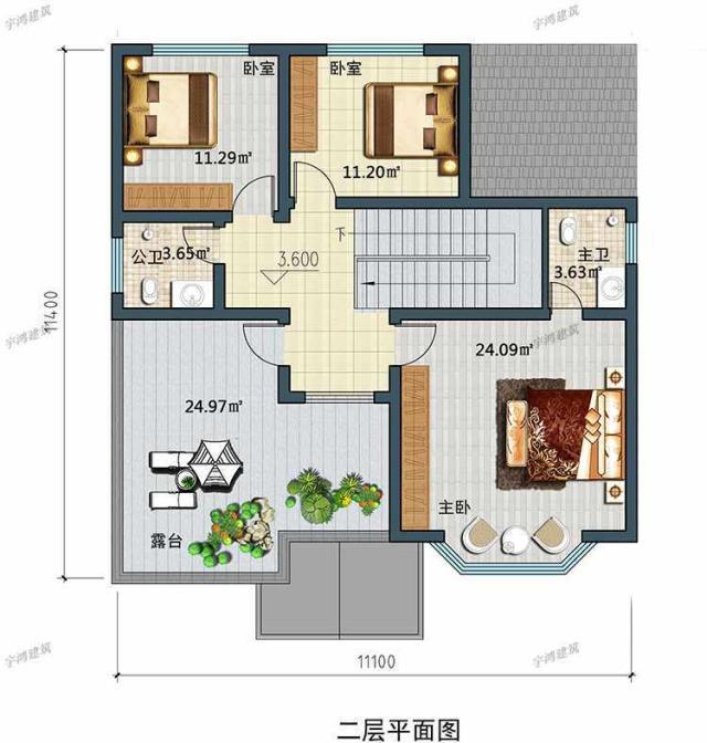 帶車庫的兩層鄉(xiāng)村小屋