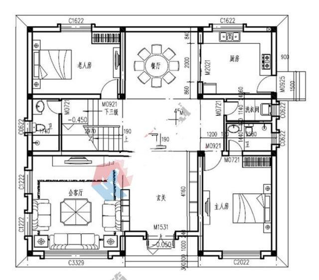 地中海風(fēng)格的兩層半農(nóng)村自建別墅