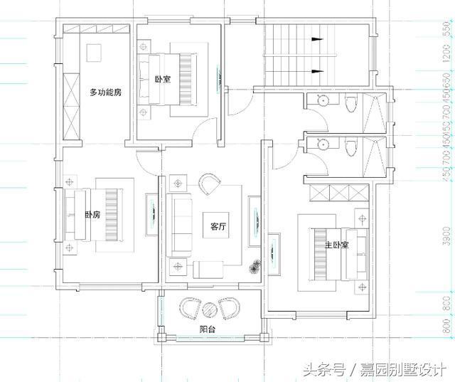 三層經典鄉(xiāng)村別墅設計圖紙