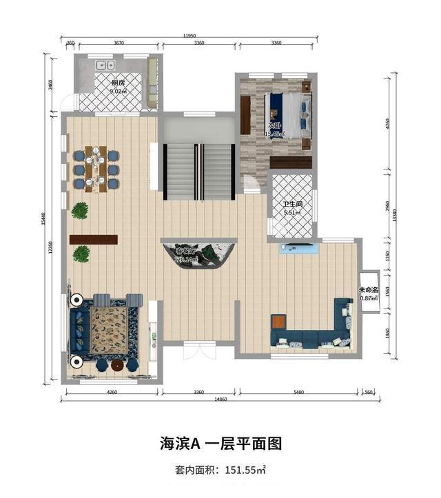 占地200平方米的地中海風格三層別墅