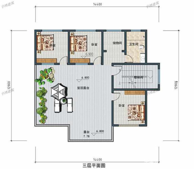 豪華的3層別墅的設(shè)計(jì)圖