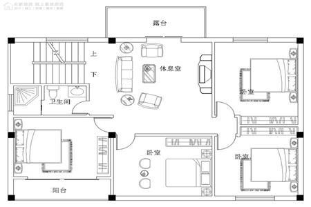 100平方米小戶型農(nóng)村自營(yíng)住宅設(shè)計(jì)圖