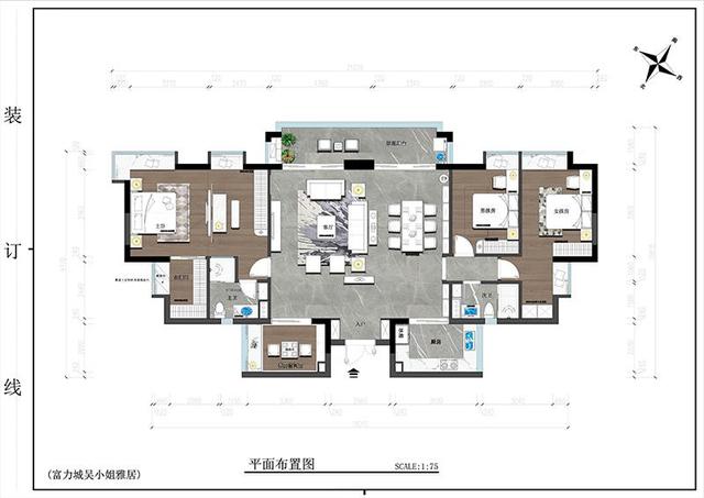 　新中式風(fēng)格的雙居室裝修