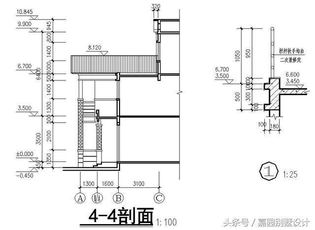 三層別墅設計圖紙，