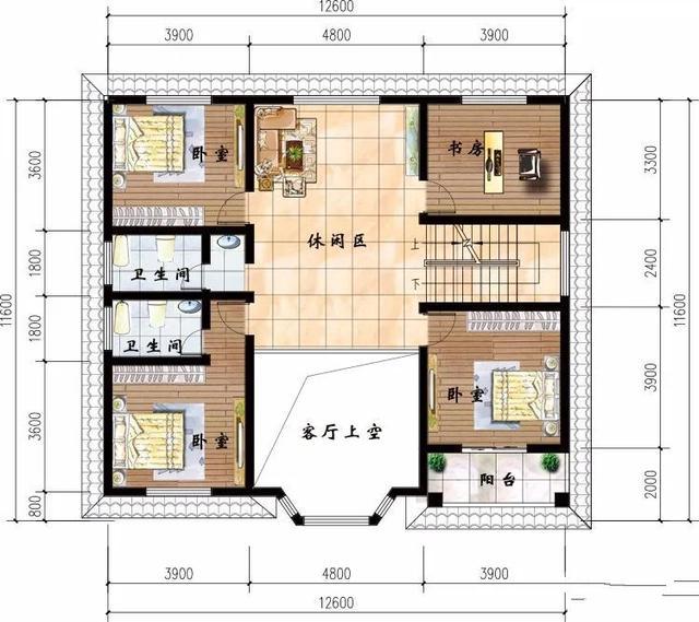 客廳選擇空設(shè)計的農(nóng)村別墅