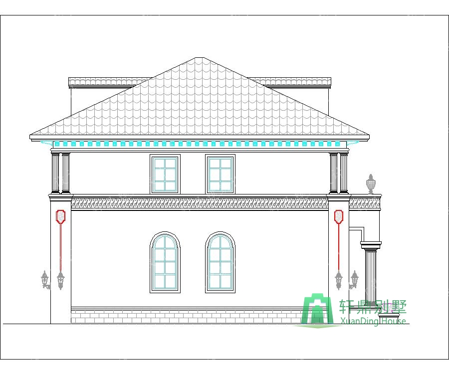 歐洲二樓別墅農(nóng)村自建住宅的設(shè)計(jì)