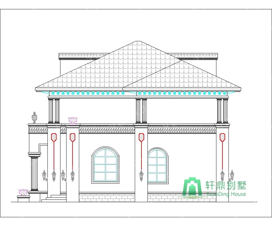 歐洲二樓別墅農(nóng)村自建住宅的設(shè)計(jì)