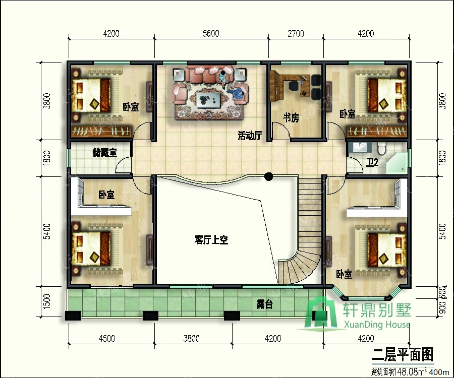 二層自建房屋設(shè)計(jì)圖