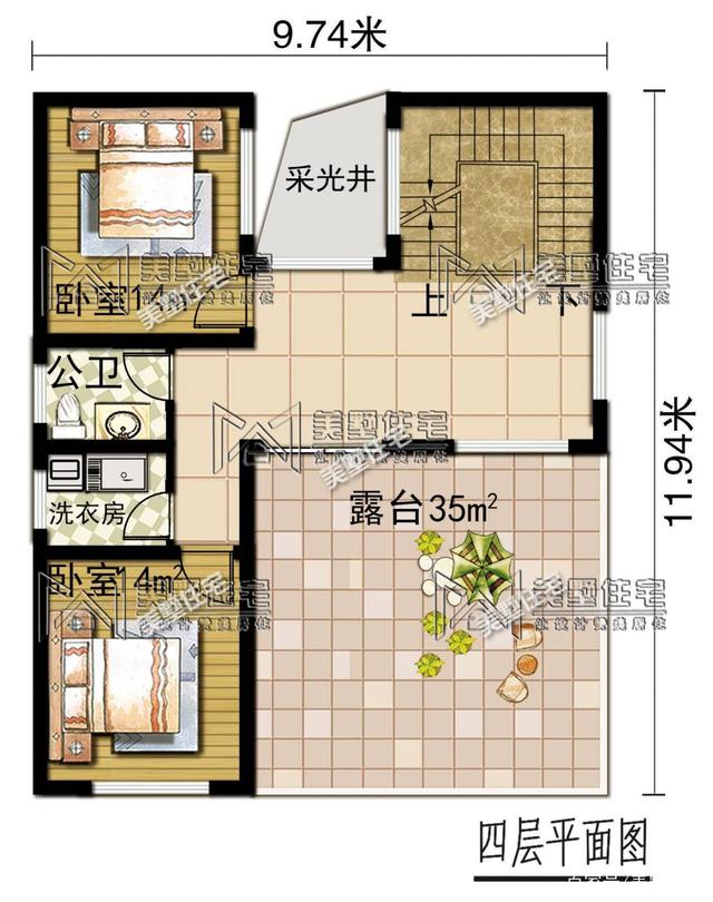 4層帶車庫的小洋樓設(shè)計(jì)