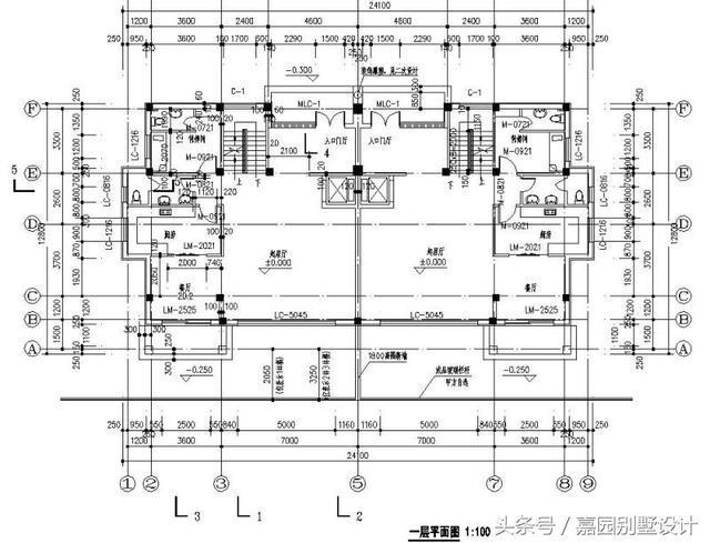 現(xiàn)代別墅設(shè)計圖紙