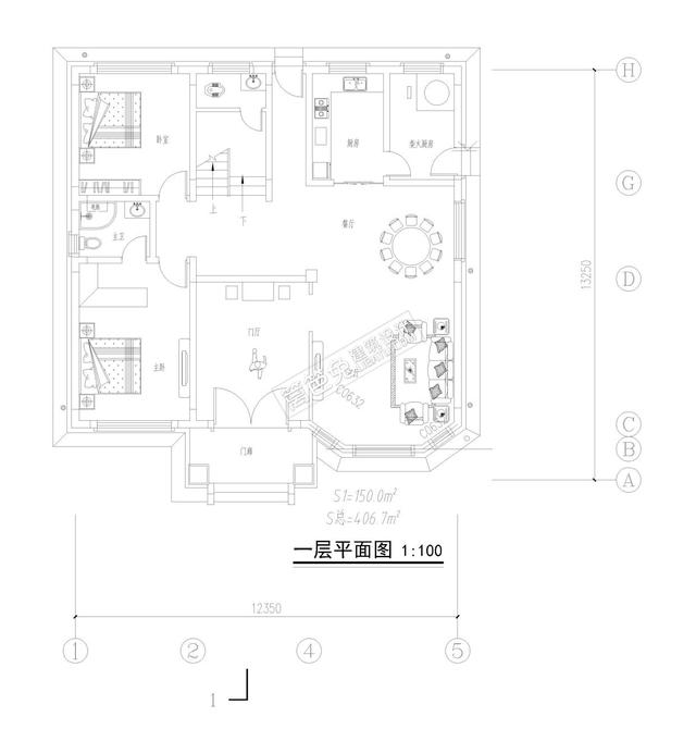 150平方米的歐式別墅外觀效果圖