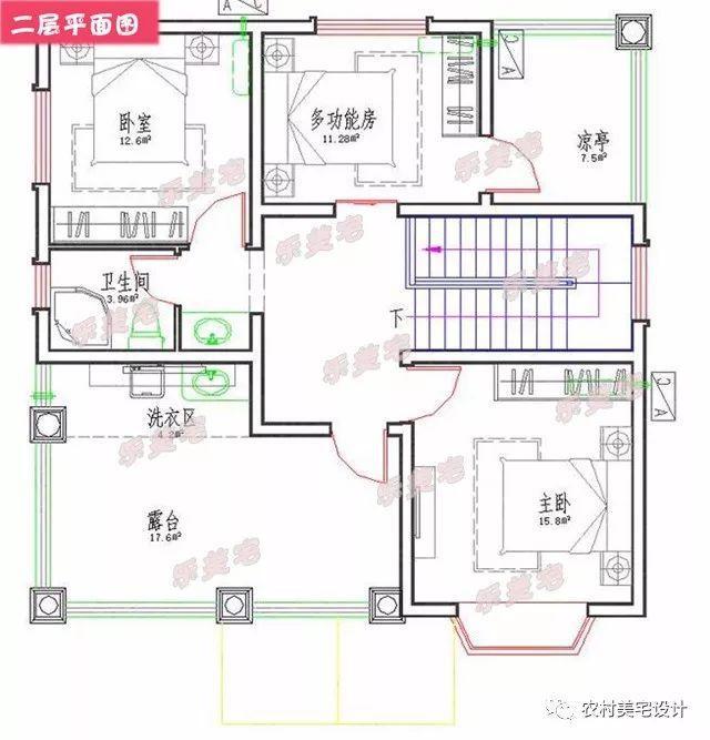 農(nóng)村地區(qū)二層自建平房的設(shè)計圖紙