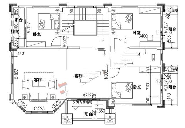 農(nóng)村豪華四層獨戶別墅設計圖